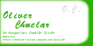oliver chmelar business card